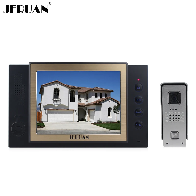 

JERUAN 8 Inch Door Phone High Definition Mini-camera Metal Panel With Video Recording And Photo Storage Function