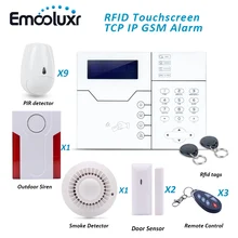 Cyprus GSM сетевая сигнализация системы безопасности дома с питомцем дружественный PIR детектор дыма и наружная Вспышка Сирена