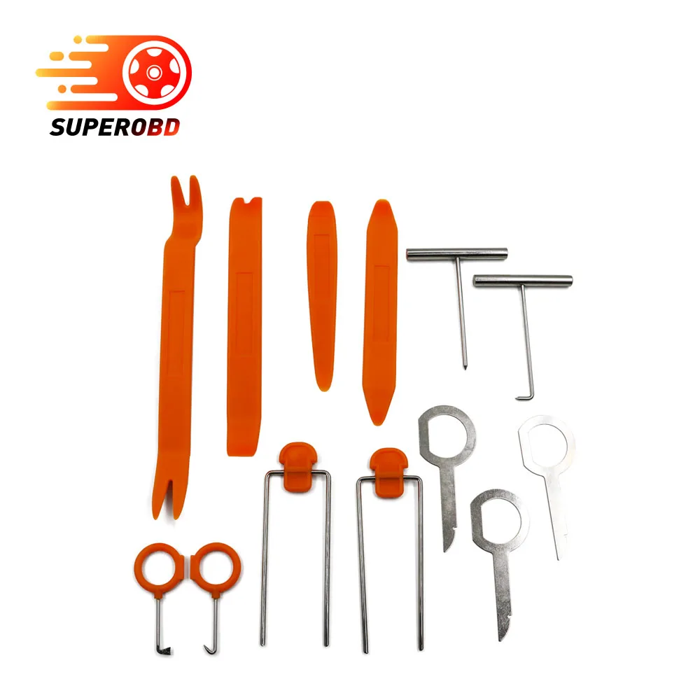 

Portable 12pcs DIY Vehicle Car Auto Door Clip Panel Audio/dvr gps Refit Trim Removal Tools Set Kit Pry Refitting Repairing Tool