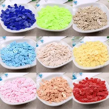 720Pcs(10g) 6mm Paillette Cor Sólida PVC Plano Rodada Lantejoulas Para Costura Craft & Decoração Do Casamento Craft & DIY Acessórios Feitos À Mão