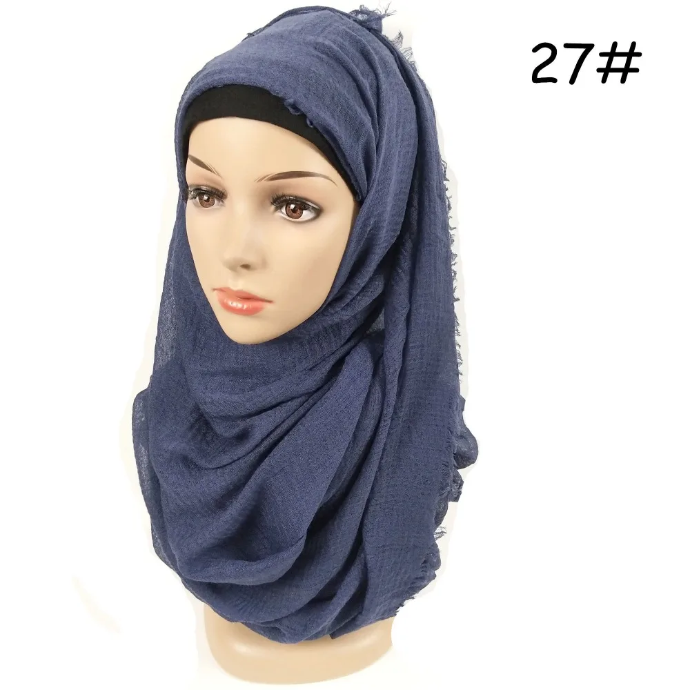 G7 20 шт 1 лот Горячая crinkle bubble однотонный шарф-хиджаб/шарфы морщин хиджабы глушитель шали Большая упаковка пашмины