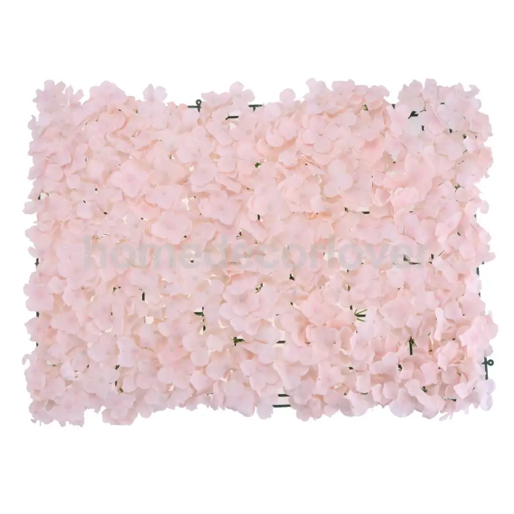 Upscale Artificial Flower Wall Panel Hydrangea Floral Carpet for Wedding Home Garden Shop Store Decoration