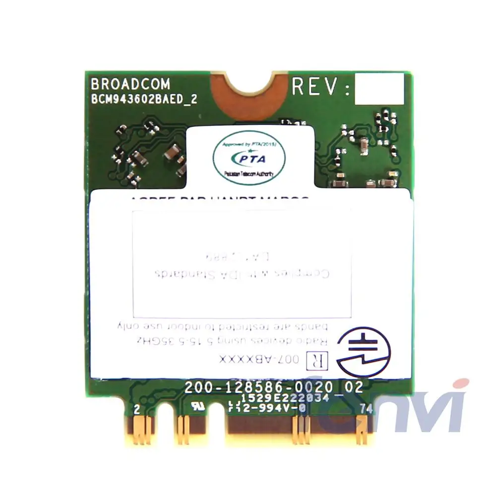 BCM943602BAED DW1830 беспроводной AC BCM943602 NGFF M.2 1300 Мбит/с 802.11ac WiFi Bluetooth BT4.1 сетевая Wlan карта Поддержка mac os