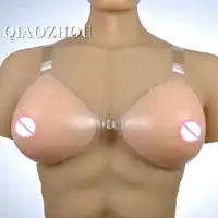 1200g DD E cup triangle silicone breasts form with sexy fake tits for man cosplay to female drop shipping wholsale