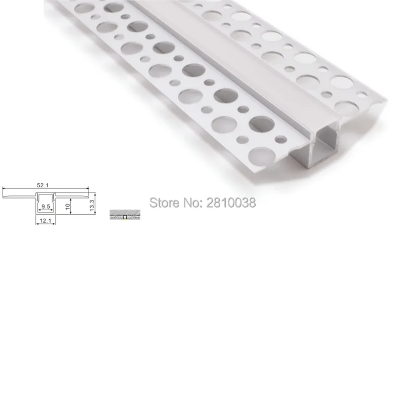 10X1 м наборы/лот поверхностного монтажа светодиодные полосы алюминиевый профиль и плоский т экструзионный канал для потолочных или настенных светильников