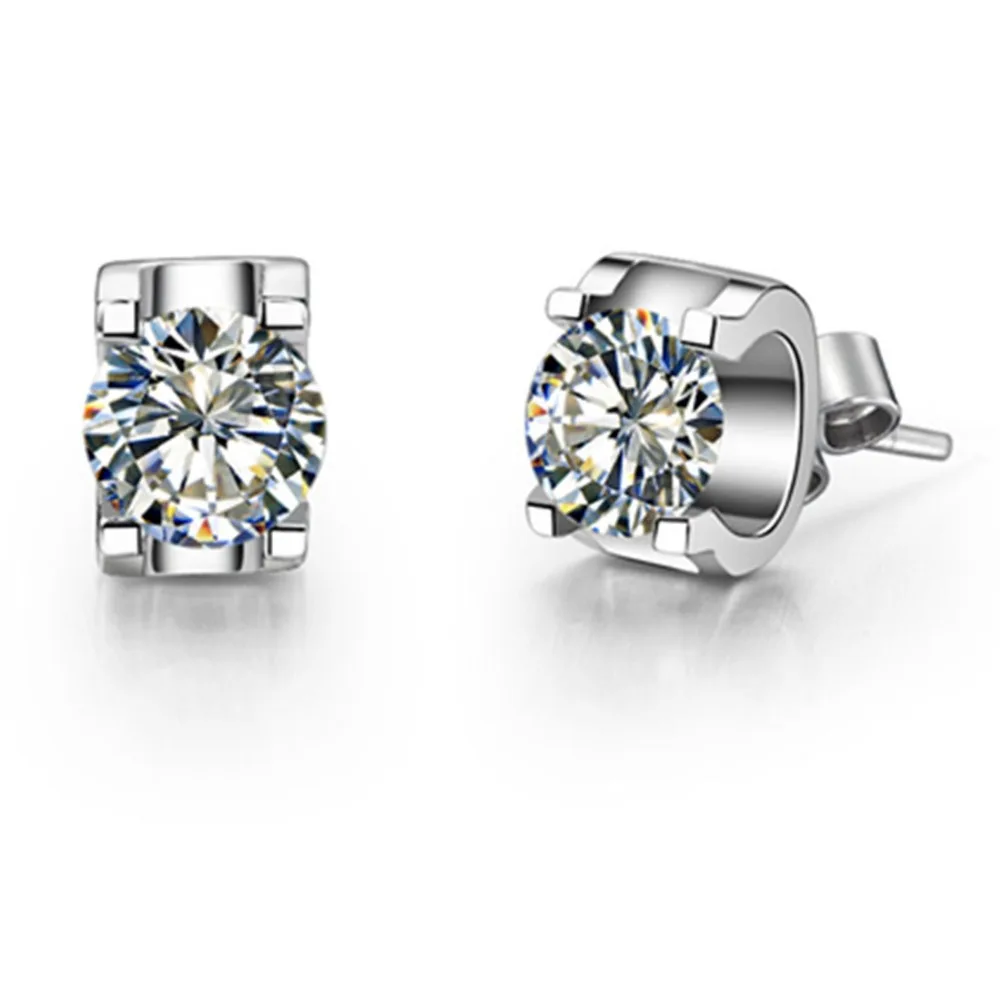 Aliexpress.com : Buy Bright Classic Simulate Diamond Earrings Stud 925