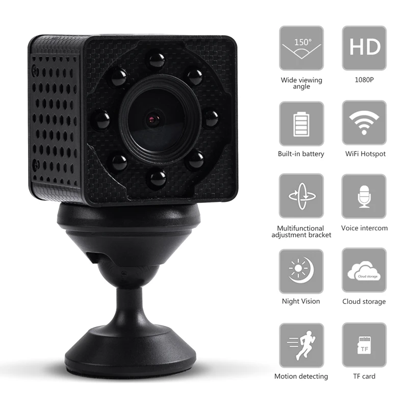 PUAroom HD 1080P WiFi мини камера 4K IP Irrespecitive ночное видение светодиодная домашняя