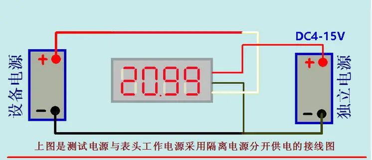 DC 2000V Вольтметр высокого напряжения цифровой светодиодный дисплей индикация