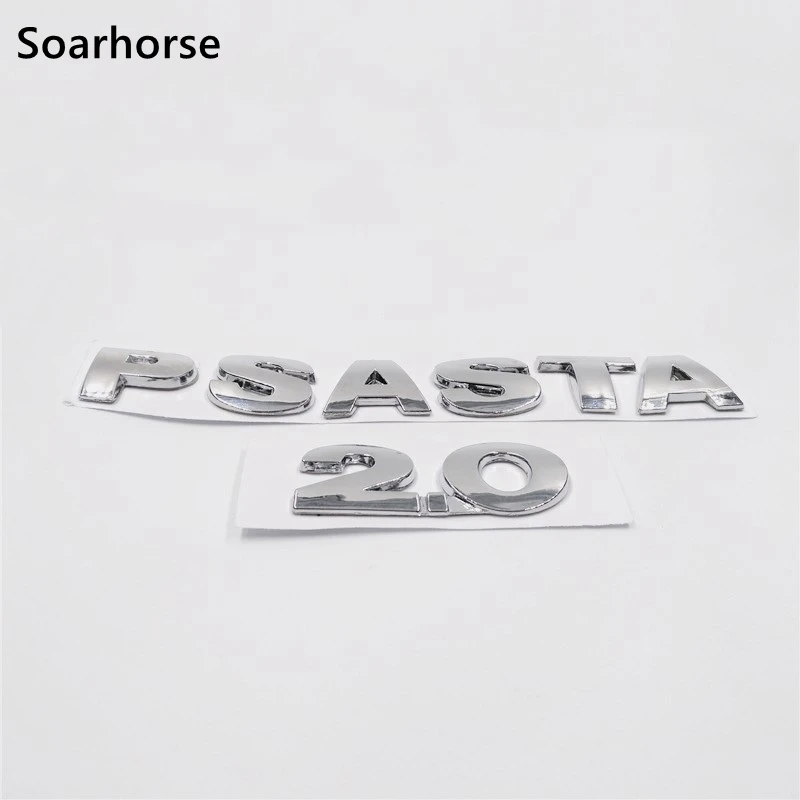 

3D Chrome For Passat 2.0 Emblem Decal Car Accessories Badge Sticker Auto Rear Logo for Volkswagen VW