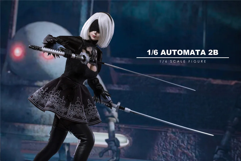 PS4 игра 1/6 НИР: автоматы 2B YoRHa № 2 Тип B Девушка глава лепить с проушиной одежда с рисунком маски постельного белья без фигуры