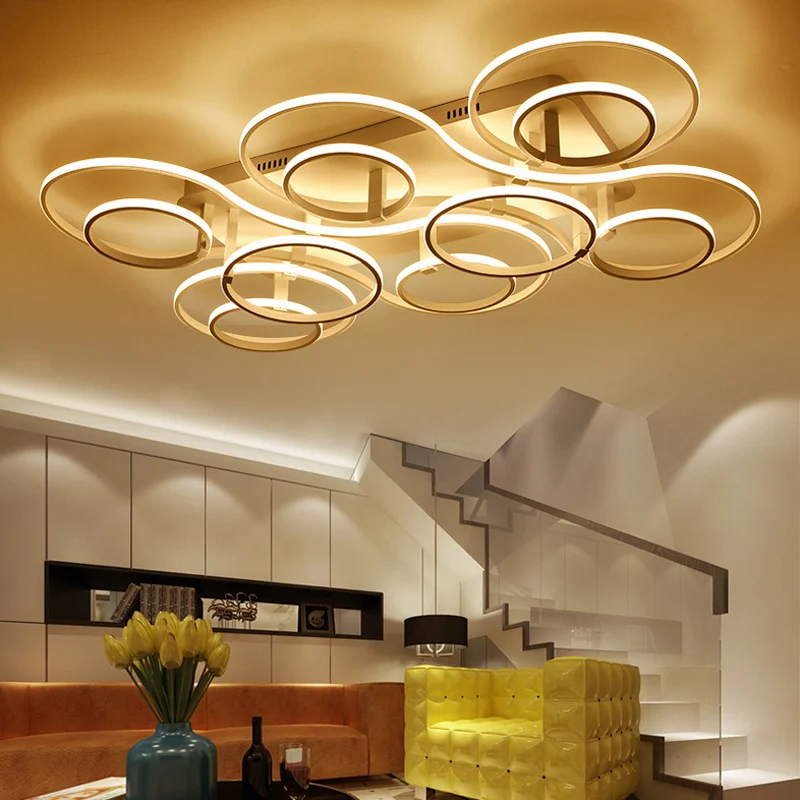 

Modern LED ceiling lights romantic bedroom living room lamp warm lights creative personality study rectangular ceiling lamps ZA