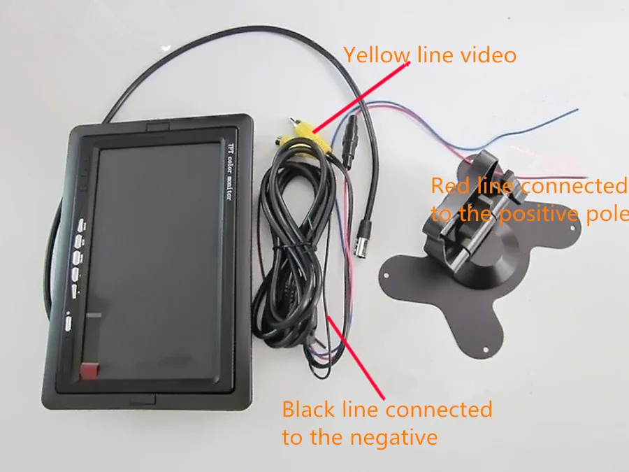 7 дюйм настольный монитор LCD 2ch видео вход DC 12 V возврата подголовника|Мониторы| |
