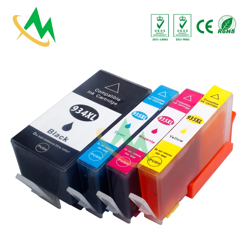 4 X картриджи Замена для hp 934 935 XL 934XL 935XL Officejet Pro 6812 6830 6815 6835 6230 ZH|Чернильные