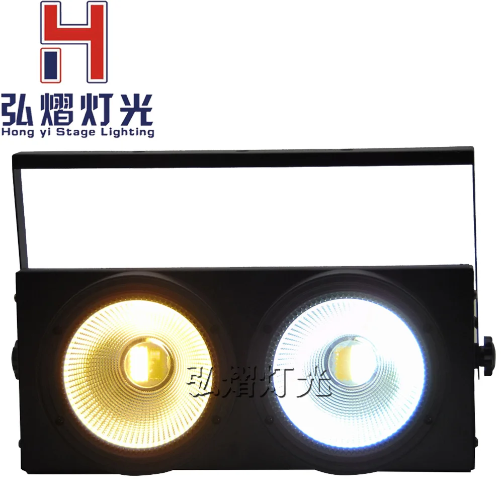 

High brightness 2 eyes 2x100w LED Cob Light DMX led wash Stage Lights Effect warm color and cool white Led