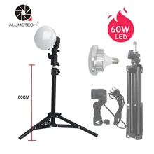 Alumotech Flicker-Free 60 W 5500 K LED Estúdio de Fotografia Lâmpada Fotografia Daylight Foto Da Lâmpada de luz fotografia Levou Smartphones tiro