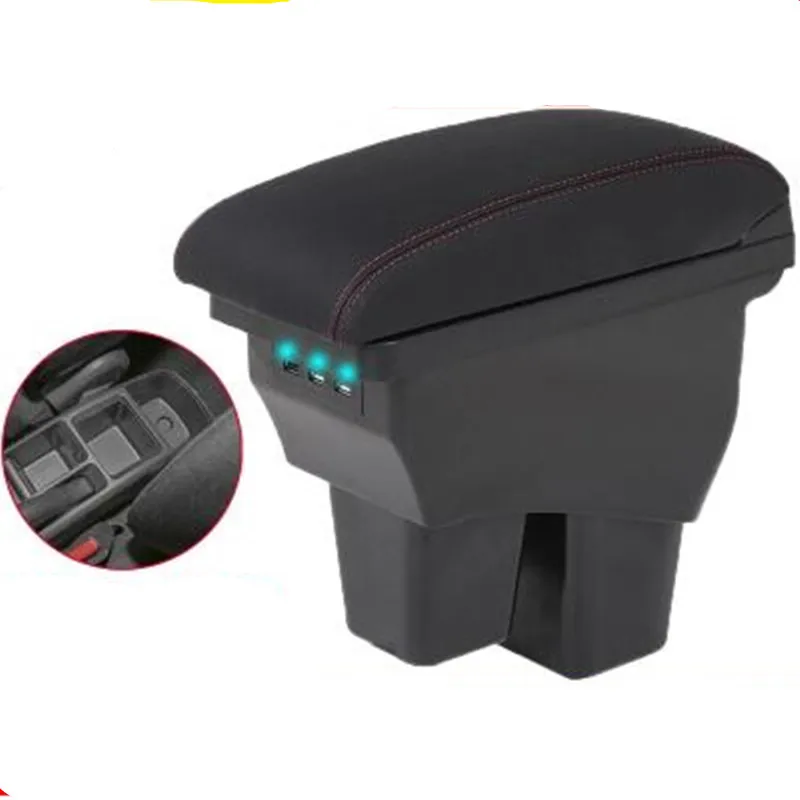 Günstige Armlehne box Für Honda Fit Jazz 2014 2015 2016 2017 2018 zentrale Konsole Arm Speicher inhalt box auto styling
