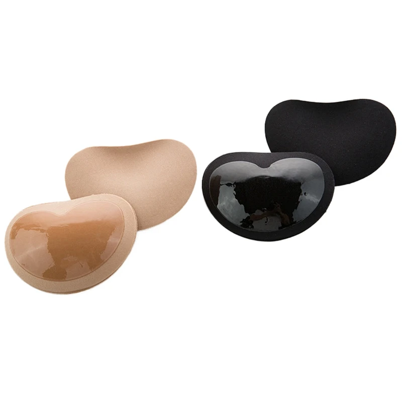 

2Pcs Bikini Push Up Padded Swimsuit Bikini Small Bust Thicker Breathable Sponge Bra Pad Invisible Paste Padding