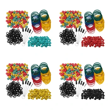 

Tattoo Machine Parts - 100 Tattoo Rubber Bands, 100 Tattoo O-rings, 100 Tattoo Grommets, 100 Tattoo Nipples, 5 Cleaning Brushes