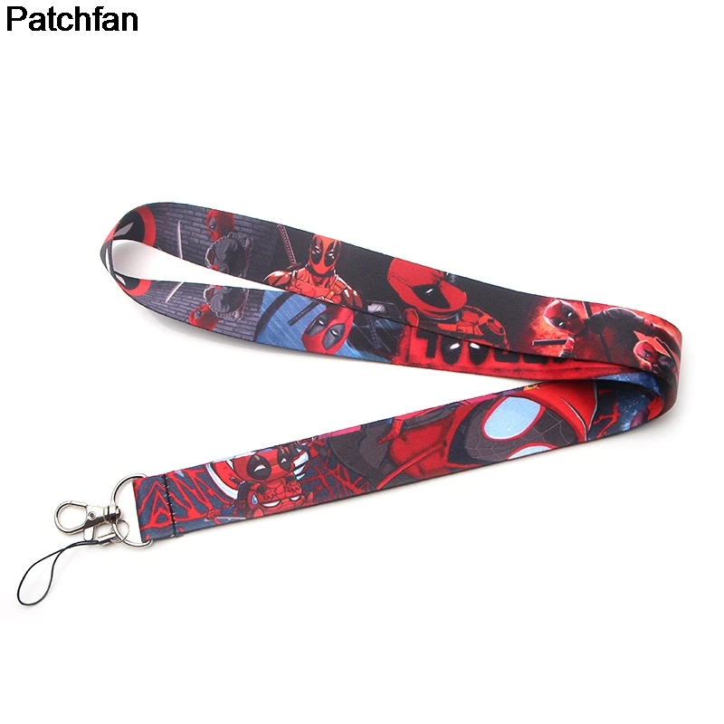 

Patchfan Deadpool funny kids cartoon lanyards neck straps phones keys bag camera id card holder webbing ribbon A1966