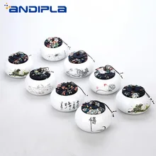 Винтажный ручной росписью портативный чай банок фарфоровый бак с крышкой уплотнения чайная посуда для хранения кофе в зернах чай конфеты приправа банки для хранения