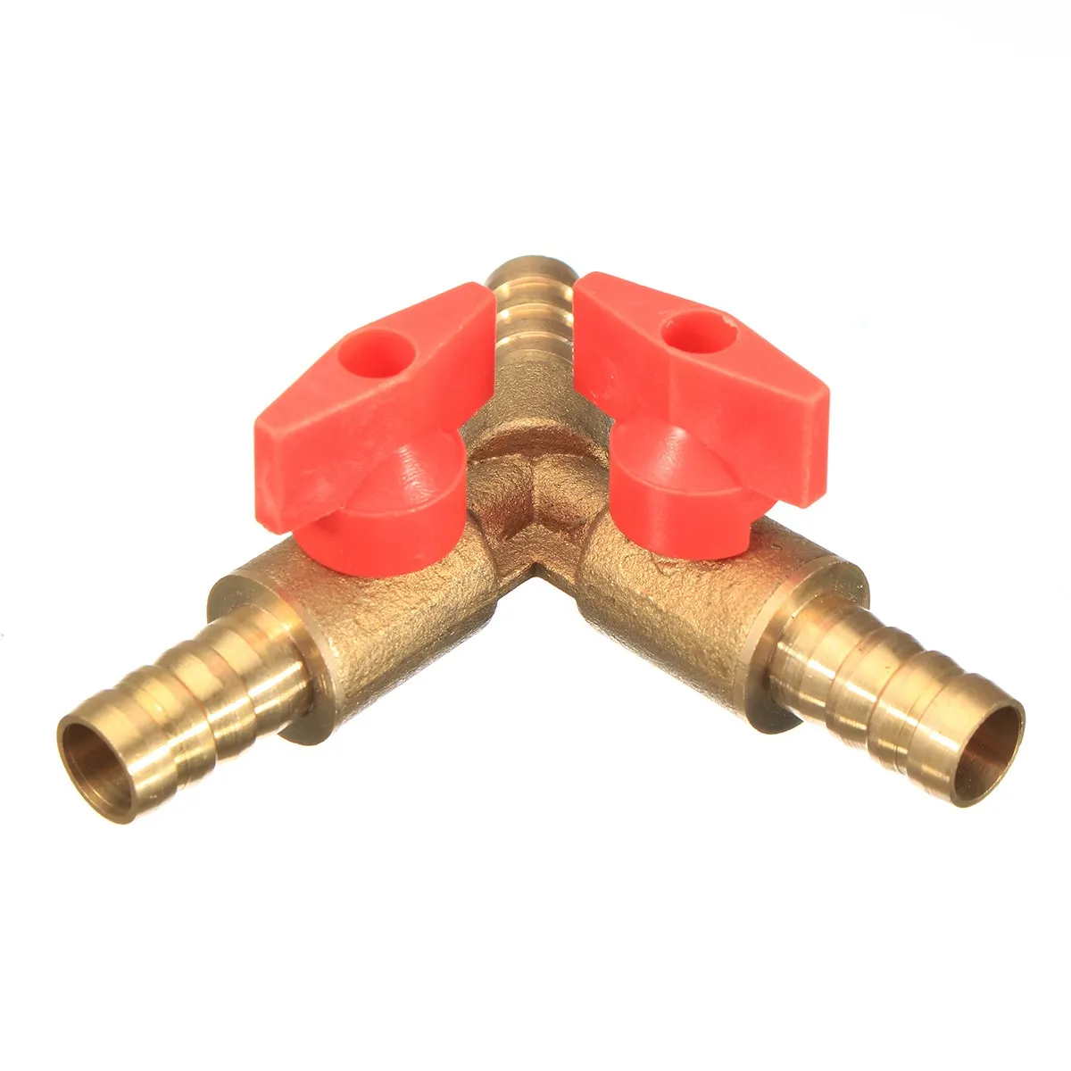 3/" 10 мм латунь Y 3-Way запорный шаровой клапан фитинг шланг Барб топливный газовый зажим тройник