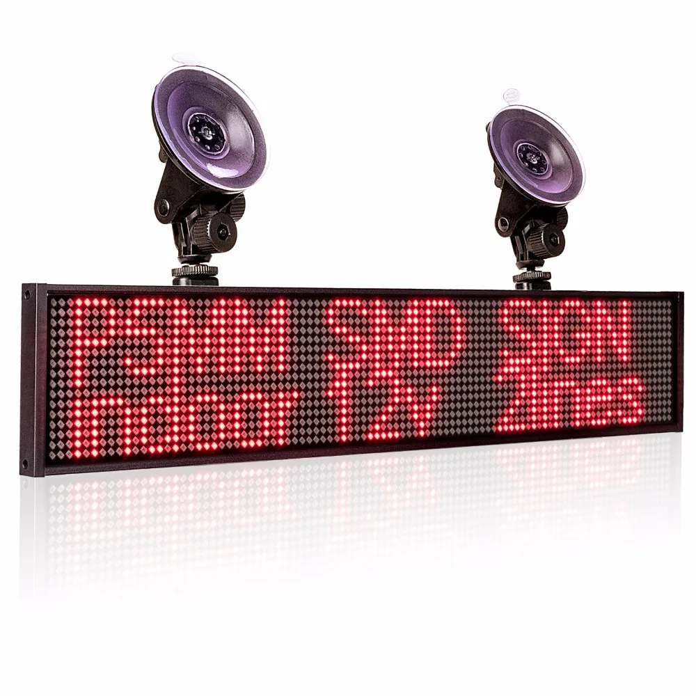 Горячая P5mm Wif светодиодные вывески для помещений панели, 12 v Автомобильная прокрутка доска объявлений Красный SMD дисплей экран Поддержка iOS