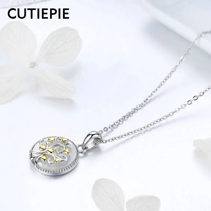 CUTIEPIE 100% Настоящее серебро 925 пробы жизнь надеюсь дерево кулон ожерелье s для