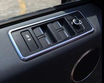

ABS Chrome Car Window Lift Button Panel Cover Trim Decoration For Land Rover Range Rover Sport 2014 2015 2016 Auto Accessories