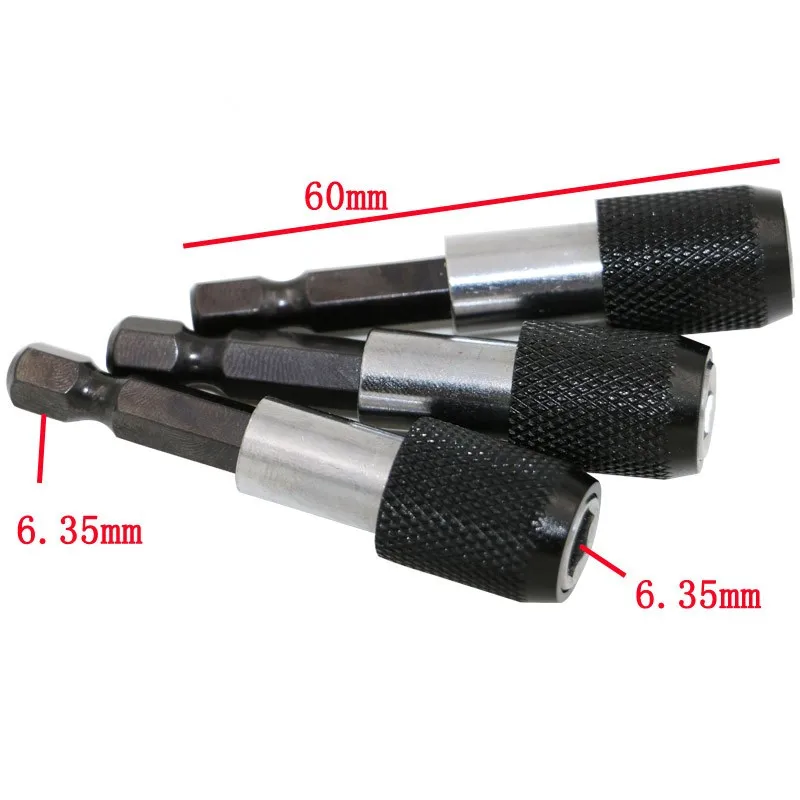Black Hex Shank Quick Extension Rod First Batch Self Locking Release Electric Drill