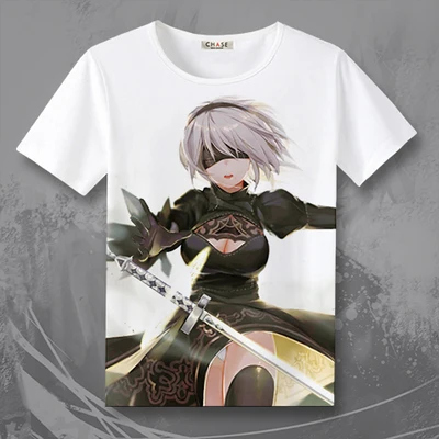 Новая игровая футболка NieR Automata 2B NieR:Automata мужские и женские топы футболки TX028|t shirt