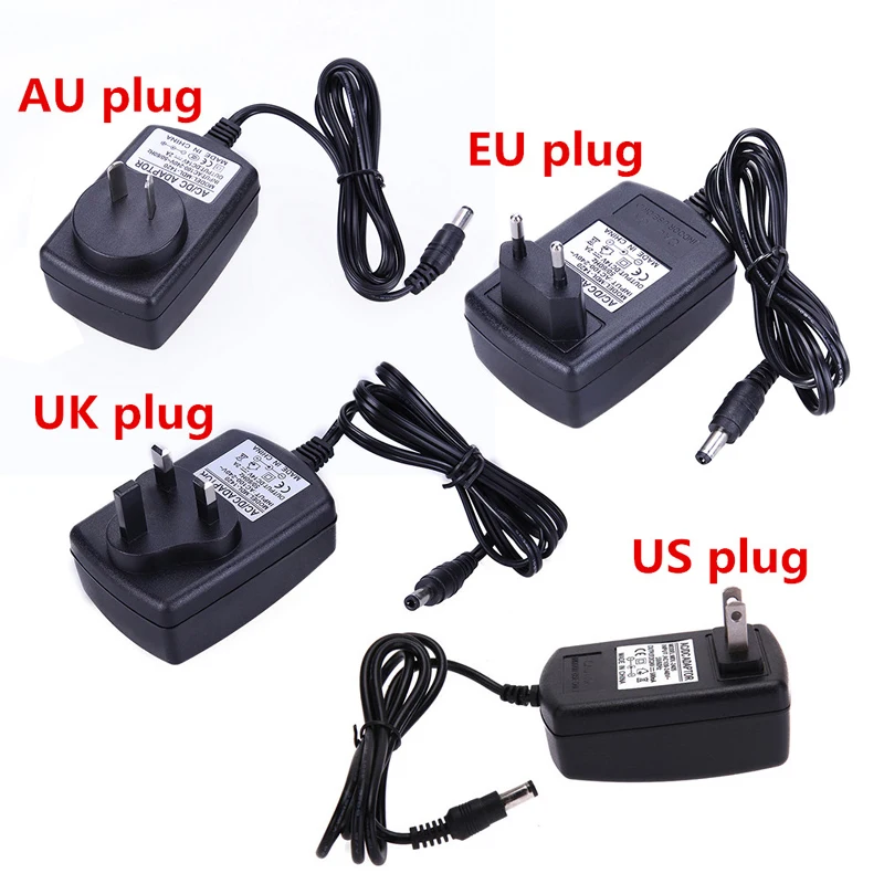 Универсальный адаптер переменного тока 100-240 В в постоянный ток 17 в 1A 1.5A 2A адаптер питания конвертер 5,5 мм* 2,5 мм 5,5 мм* 2,1 мм EU US UK AU plug