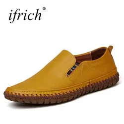 Ifrich мужские обувь больших размеров кожа обувь для прогулок Слипоны мужские лоферы чёрный; коричневый удобные мужская обувь для вождения
