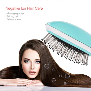 

Negative Ion Scalp Massager Mini Ionic Anti-static Comb Battery Operated Head Massager Stress Relief Promote Blood Circulation
