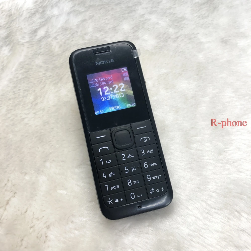 Оригинальный Восстановленный Мобильный телефон NOKIA 105 с двумя Sim картами хорошего