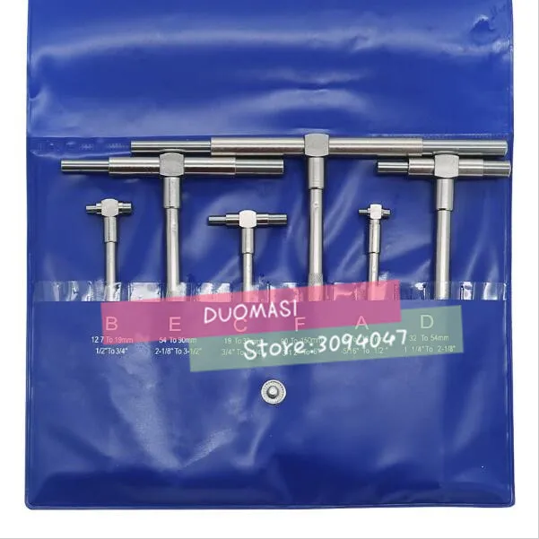 8 150mm( 5/16" 6") Telescoping Gauge set, 6pcs/set, internal gauge