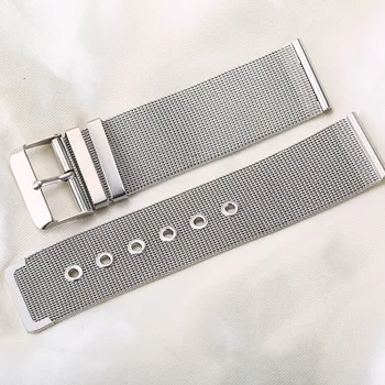 

12/14/16/18/20/22 mm 24mm Fashion Milanese Bracelets Stainless Steel Watchband Wrist Watch Band Silver Strap Watch Accessories