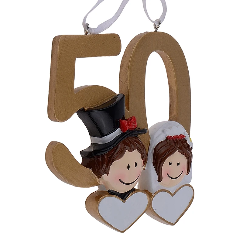 50th Wedding anniversary personalized ornament and gifts