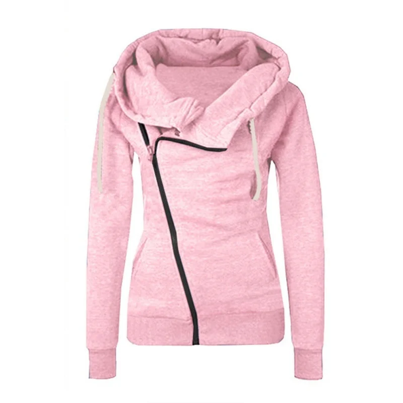 Women Autumn Winter Casual Hoodies Solid Zipper Plus Size Hooded Sweatshirts Candy Color Female Hoodies Top Quality Women Cloth Women Autumn Winter Casual Hoodies Solid Zipper Plus Size Hooded Sweatshirts Candy Color Female Hoodies Top Quality Women Cloth