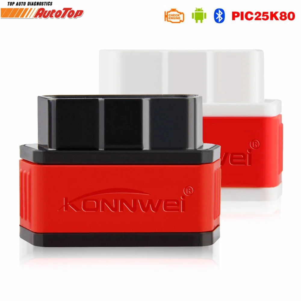 Лучший OBD2 автомобильный сканер Bluetooth адаптер ELM327 KONNWEI ICar 2 с чипами Pic18f25k80 OBD
