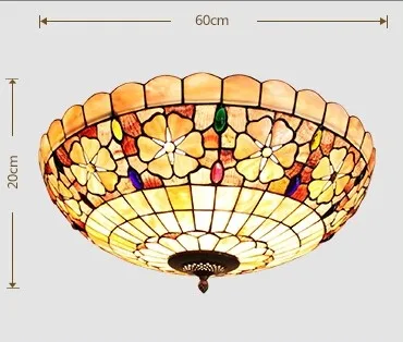 Светодиодные турецкие богемные потолочные светильники из натуральной раковины Tiffany в средиземноморском стиле, люстры для кухни, гостиной, бара, потолочная лампа - Цвет корпуса: 24