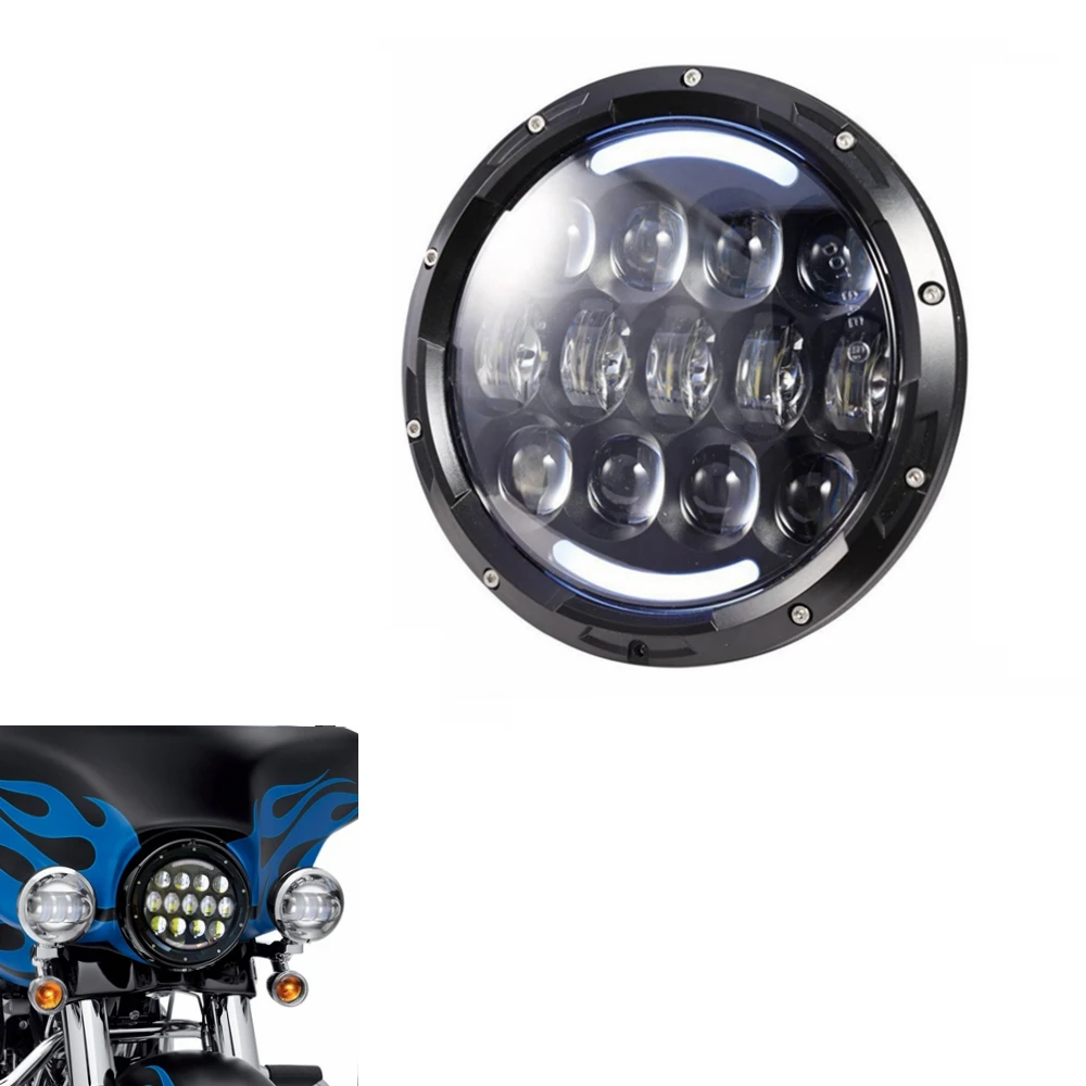 1 ПК 7 дюймов круглые светодиодные фары Daymaker проекции для Harley Davidson Мотоциклы с Hi/Lo Луч(черный) (7 дюймов 105 Вт) 1 ПК 7 дюймов круглые светодиодные фары Daymaker проекции для Harley Davidson Мотоциклы с Hi/Lo Луч(черный) (7 дюймов 105 Вт)