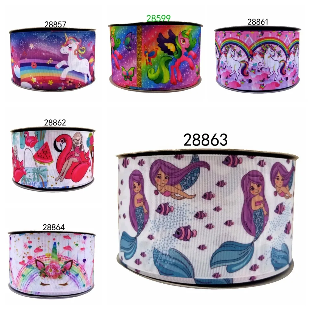 

Free shipping 50 yard cartoon printed grosgrain ribbon 28863