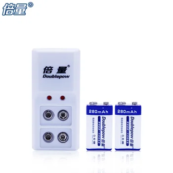 

Doublepow New DP-6F22 9V Battery 280 mAh * 2 batteries multimeter microphone Battery + 9 V B09 charger * 1, remote control toys