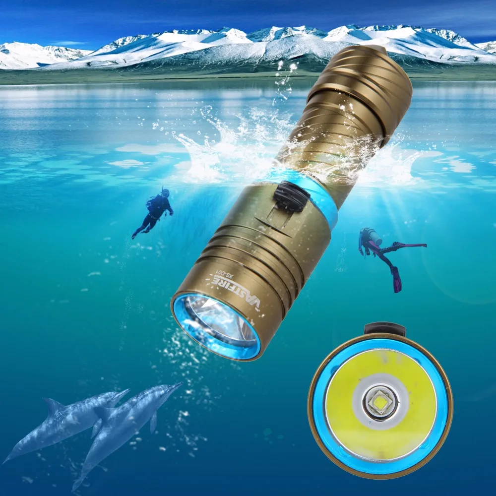 

Tactical Flashlight Waterproof 100m 1000 LM XML L2 LED SCUBA Diving Flashlight Torch Lamp Underwater