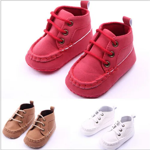2015 Fashion Solid Baby Boy Girls Shoes Soft Sole Kids Toddler Infant