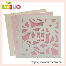 Китайский красный традиционные свадебные приглашения карты, лазерная резка всплывающие карты Сделано в Китае логотип службы