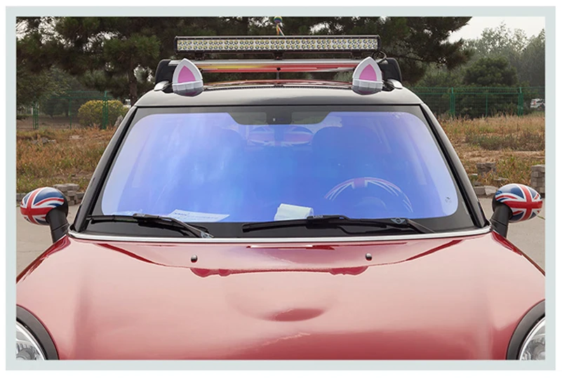 Super Cute Stylish EVA Cat Ears Car Stickers For Car Roof Refitting