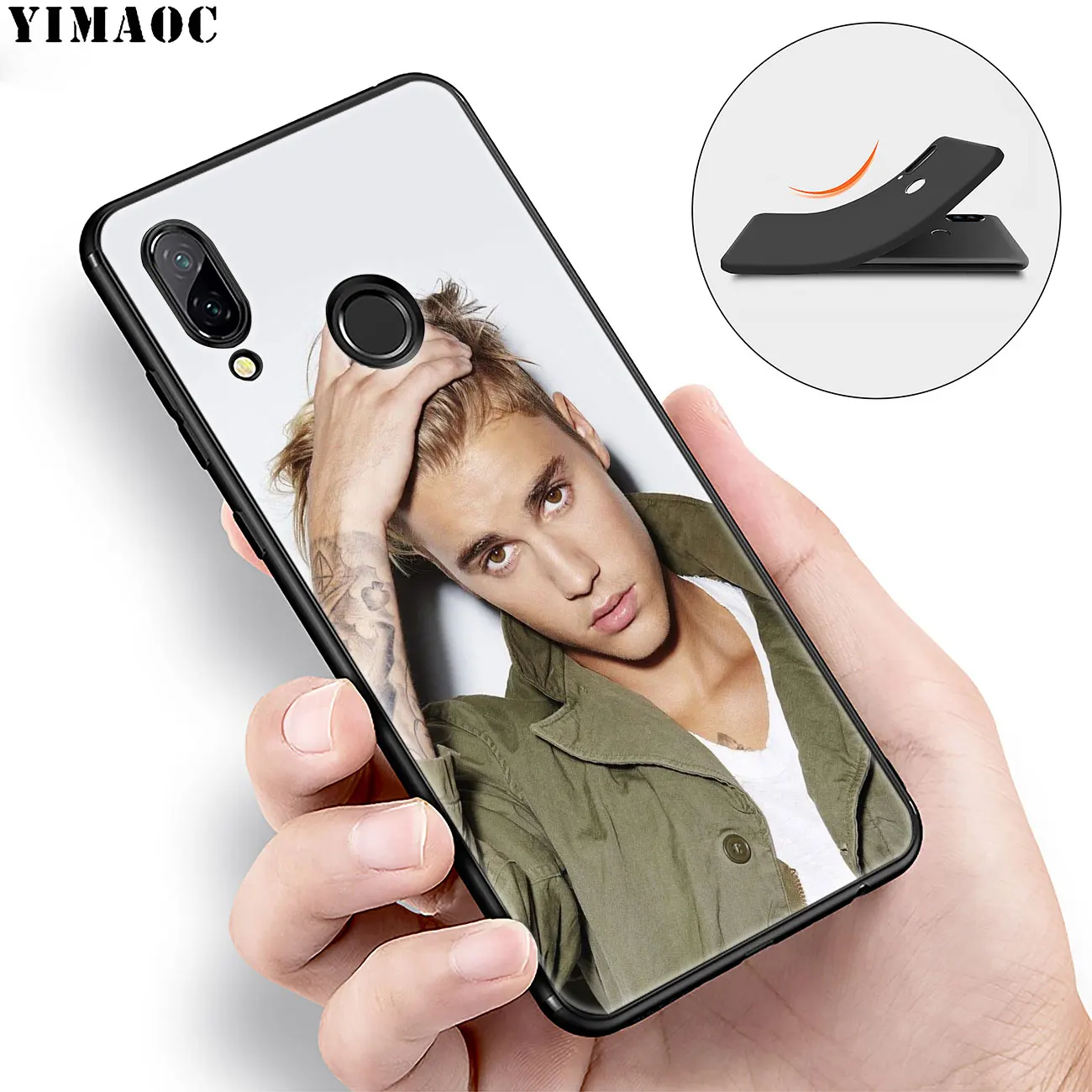 YIMAOC Justin Bieber Soft Silicone Phone Case for Huawei Y7 Y6 Prime Y9 2018 Honor 8C 8X 8 9 10 Lite 7C 7X 7A Pro Black Cover