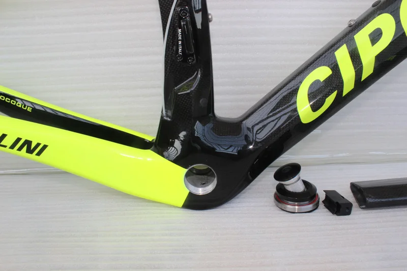 Заводская распродажа флуоресцентный желтый дорожный велосипед Cipollini NK1K T1000 углеродная Рама размер XXS, XS, S, M, L набор углеродных велосипедов