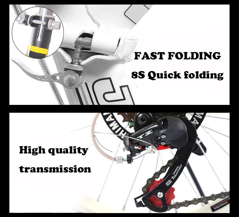 Top 20-inch Variable Speed Folding Shock Absorbing Adult Male and Female Students Extreme Edition Bike 3